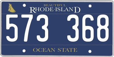 RI license plate 573368