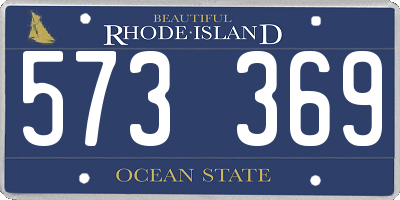 RI license plate 573369