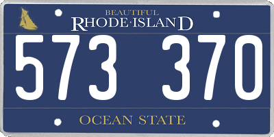 RI license plate 573370
