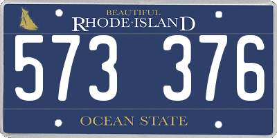 RI license plate 573376