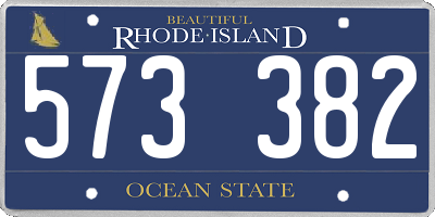 RI license plate 573382