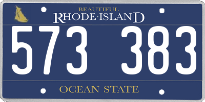 RI license plate 573383