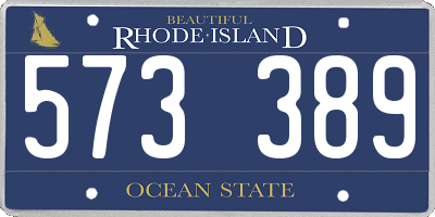 RI license plate 573389