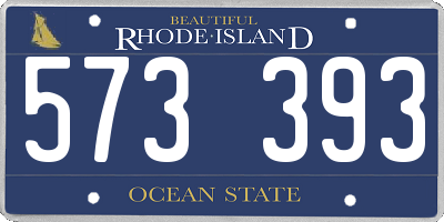 RI license plate 573393