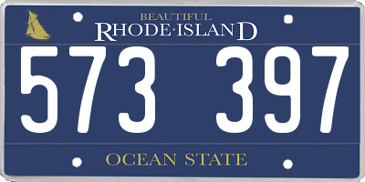 RI license plate 573397