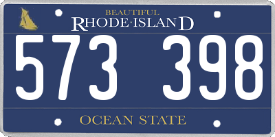 RI license plate 573398