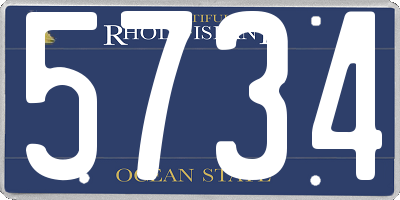 RI license plate 5734