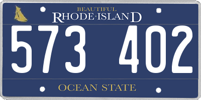 RI license plate 573402