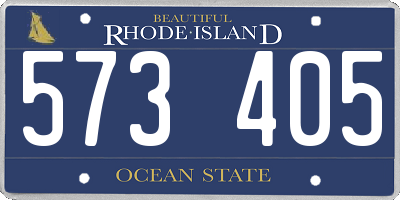 RI license plate 573405