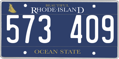 RI license plate 573409
