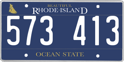 RI license plate 573413