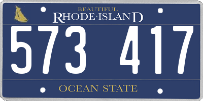 RI license plate 573417