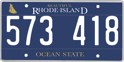 RI license plate 573418
