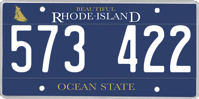 RI license plate 573422