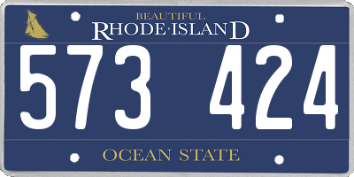 RI license plate 573424