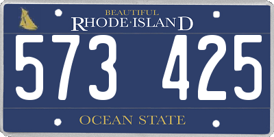 RI license plate 573425