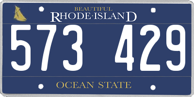 RI license plate 573429