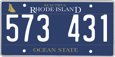 RI license plate 573431