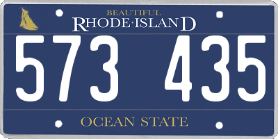 RI license plate 573435