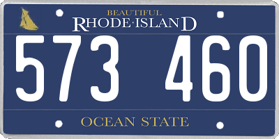 RI license plate 573460