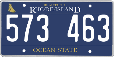 RI license plate 573463