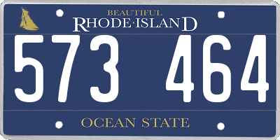RI license plate 573464