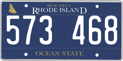 RI license plate 573468