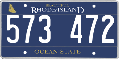 RI license plate 573472