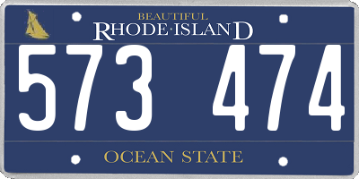 RI license plate 573474