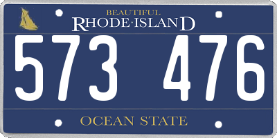 RI license plate 573476