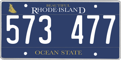 RI license plate 573477
