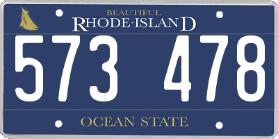 RI license plate 573478