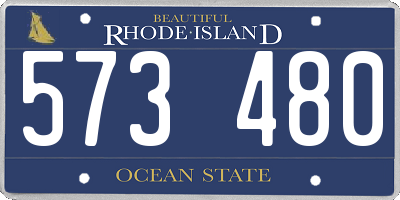 RI license plate 573480