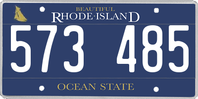 RI license plate 573485