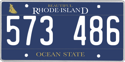 RI license plate 573486