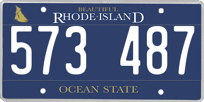 RI license plate 573487