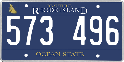 RI license plate 573496