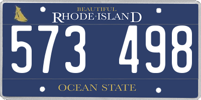 RI license plate 573498