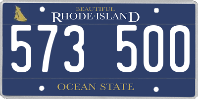 RI license plate 573500