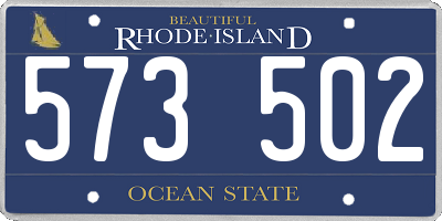 RI license plate 573502