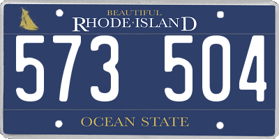 RI license plate 573504