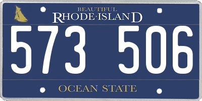 RI license plate 573506