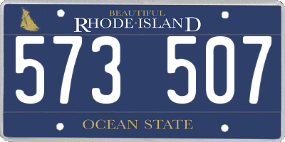 RI license plate 573507