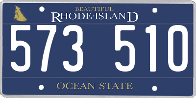 RI license plate 573510