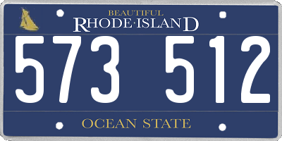 RI license plate 573512