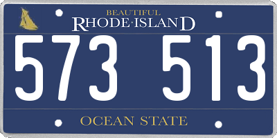 RI license plate 573513