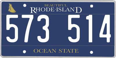 RI license plate 573514