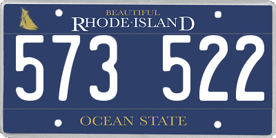 RI license plate 573522