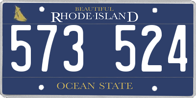 RI license plate 573524
