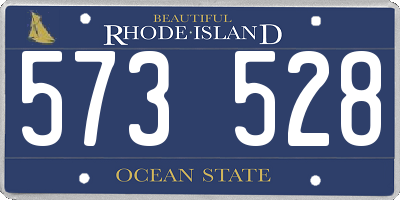 RI license plate 573528